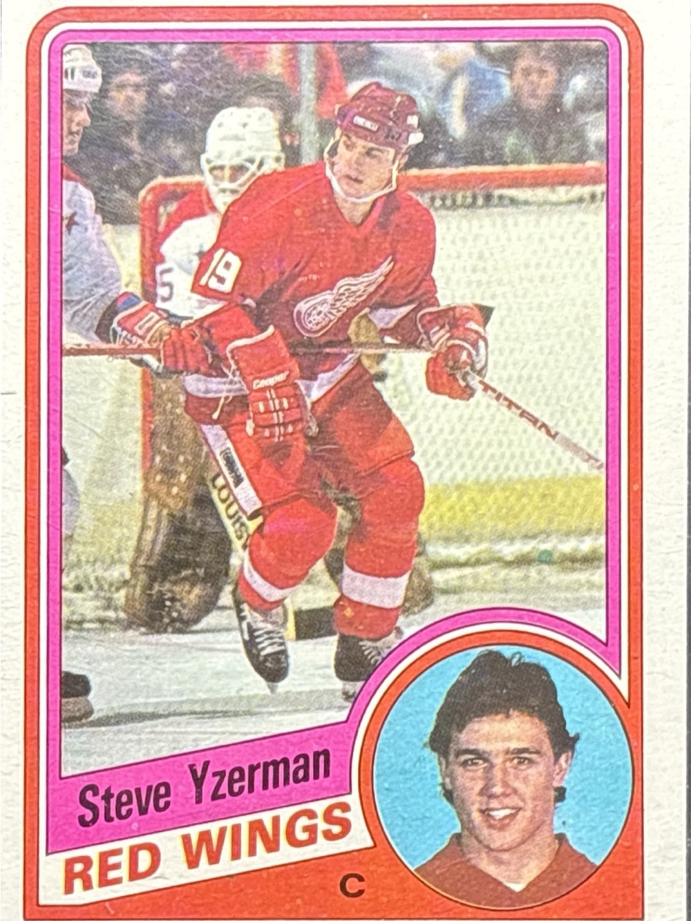 Topps Steve Yzerman Rookie Detroit Red Wings Hockey Trading Card